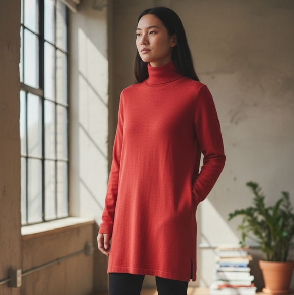 Athleta Sweaters - Athleta Foresthill Turtleneck Sweater Red XL Tall TG Women’s Long Sleeve